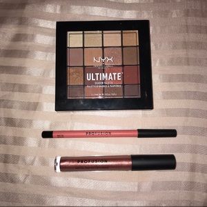 Nyx warm neutrals palette / profusion lip bundle